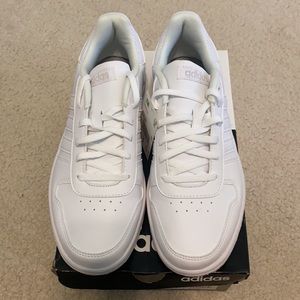 brand new white adidas shoes